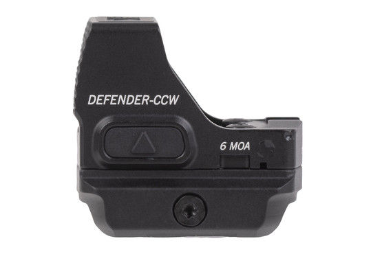The Vortex Defender-CCW red dot features rugged yet lightweight construction.
